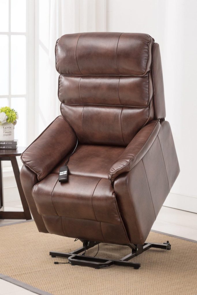Buckingham Dual Motor Electric Rise Recliner Bonded Leather Chair