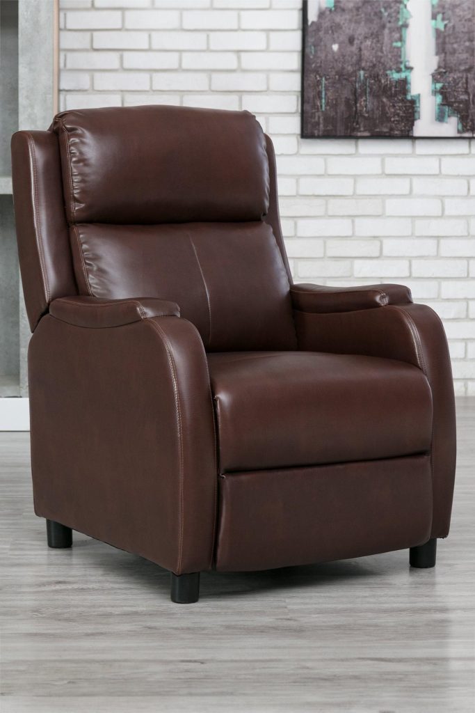 Churwell Bonded Leather Pushback Recliner Armchair Sofa Cinema Chair