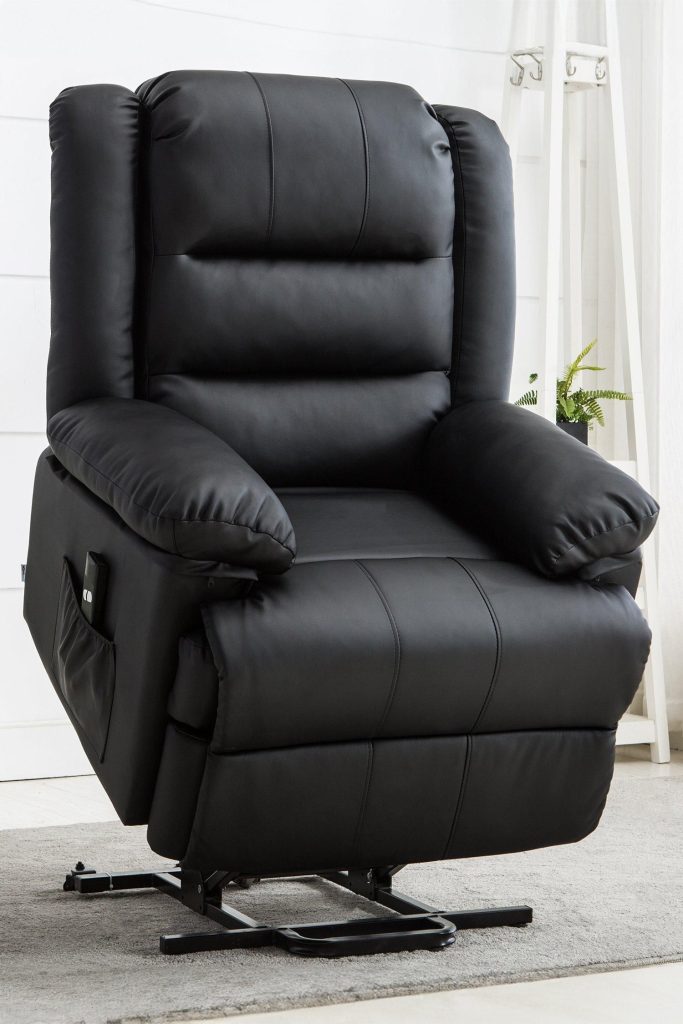 Loxley Single Motor Electric Rise Recliner Bonded Leather Lift Chair