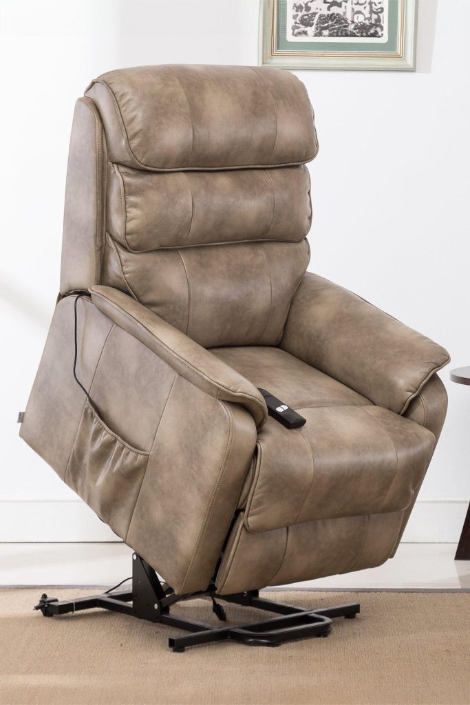Buckingham Single Motor Electric Rise Recliner Bonded Leather Chair