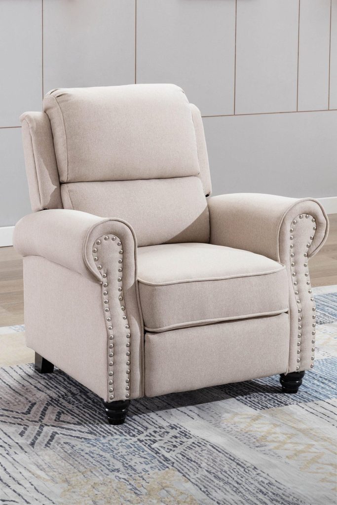 Duxford Fabric Pushback Recliner Armchair Sofa Occasional Chair