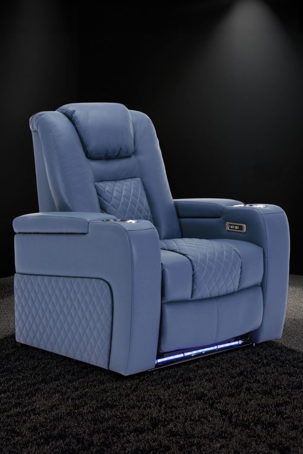 Broadway Cinema Electric Recliner Chair USB Charging LED Base | Bed Sava