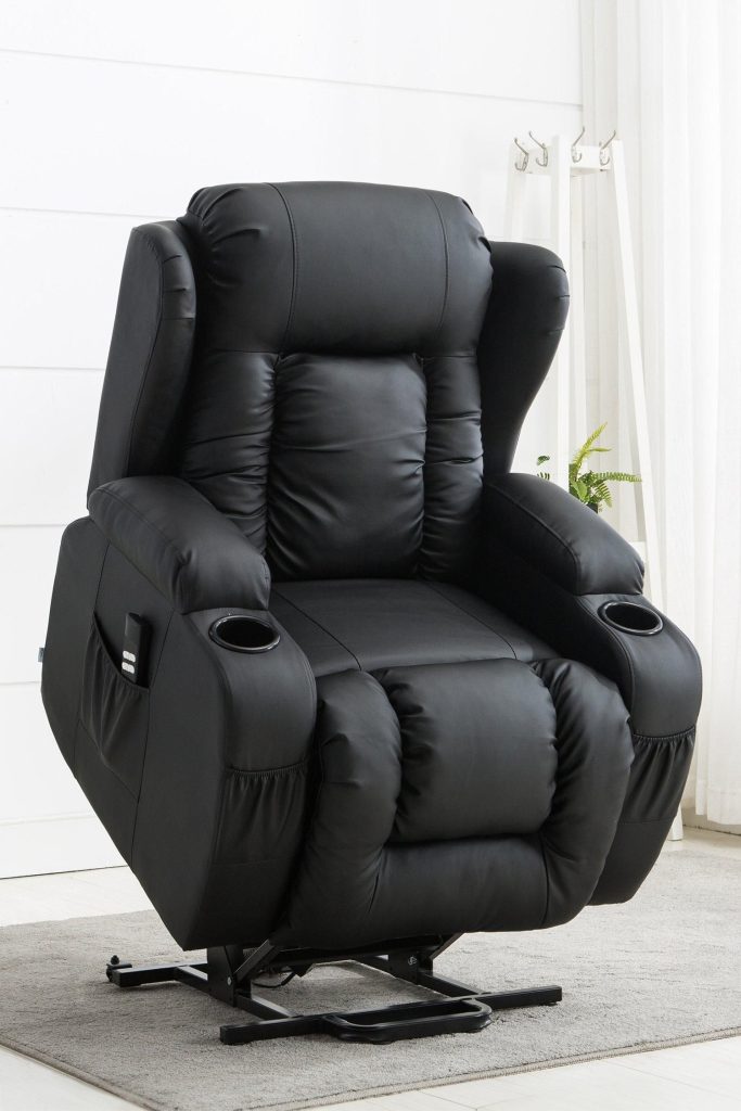 Caesar Dual Motor Rise Recliner Bonded Leather Heat And Massage Chair