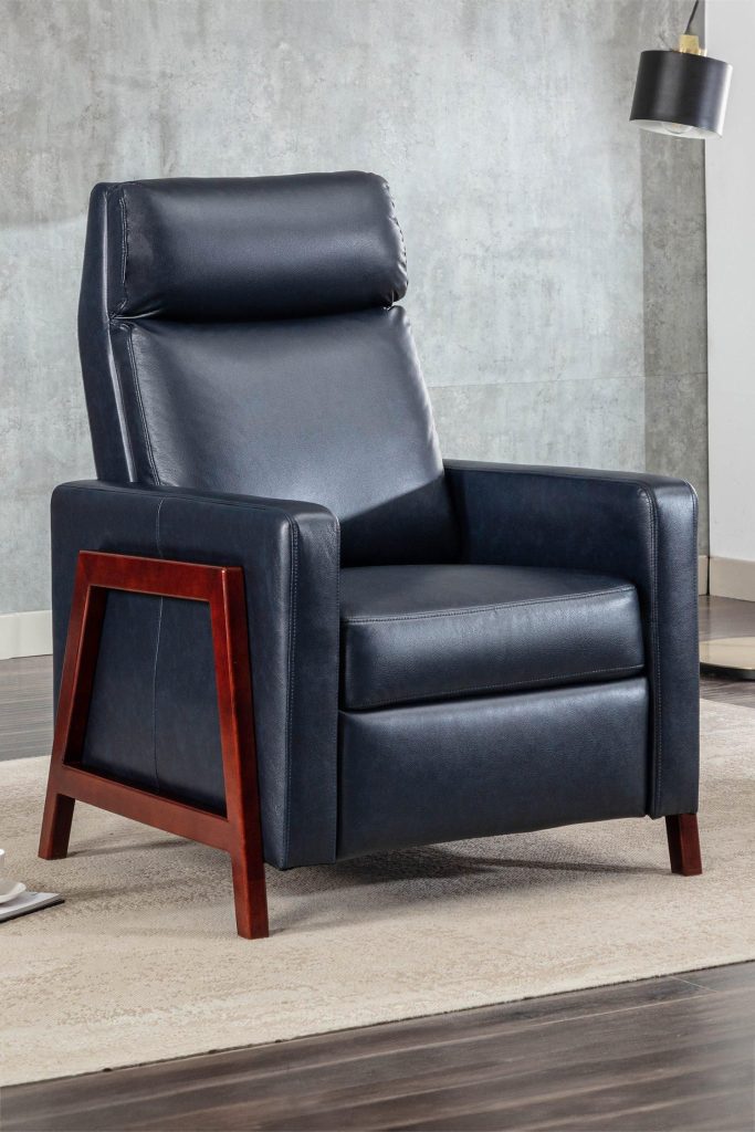 Riley Pushback Recliner Air Leather Modern Accent Recliner Chair