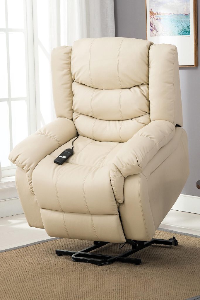 Seattle Electric Single Motor Rise Recliner Bonded Leather Chair