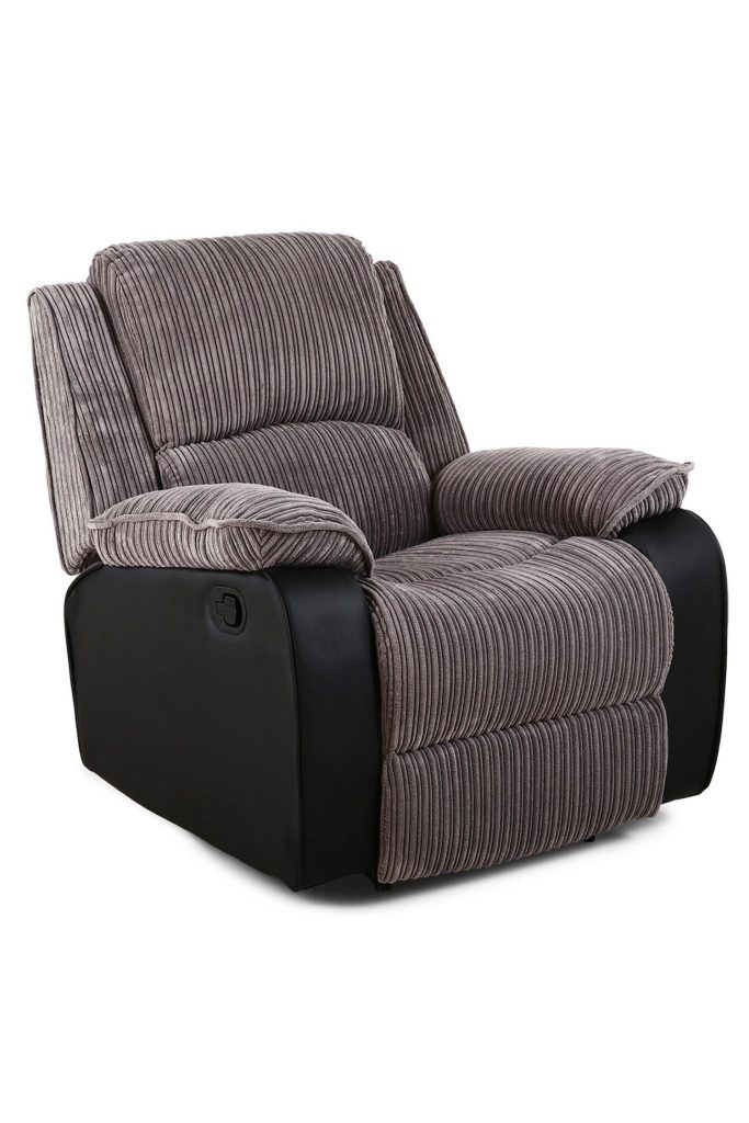 Postana Jumbo Cord Fabric Manual Reclining Lounge Recliner Chair