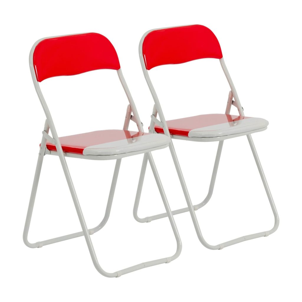 Coloured Padded Folding Chairs Pack of 2