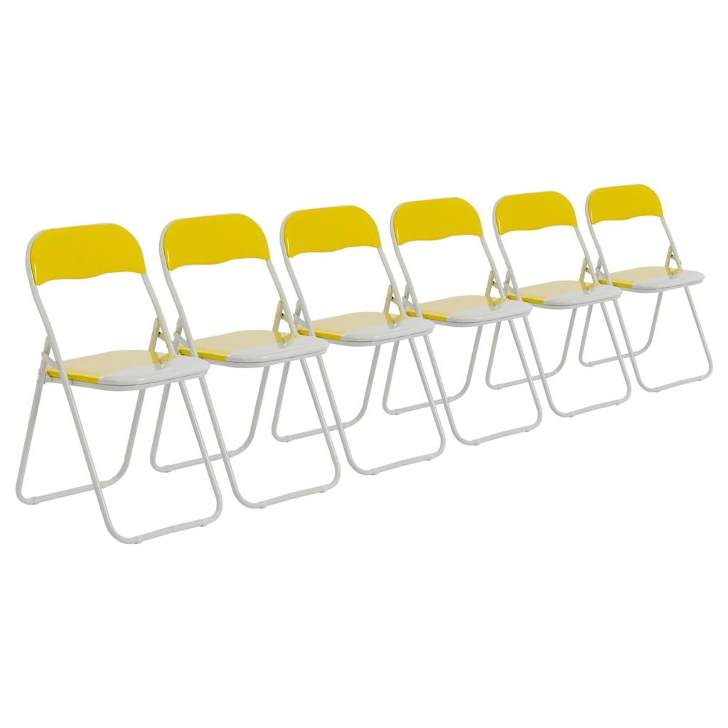 Coloured Padded Folding Chairs Pack of 6