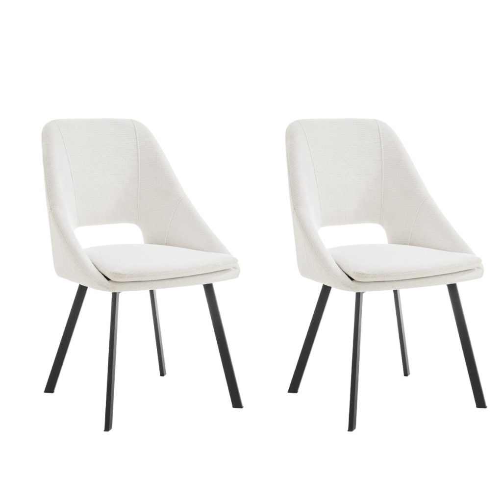 Billie Dining Chair Set of 2, Grey Velvet