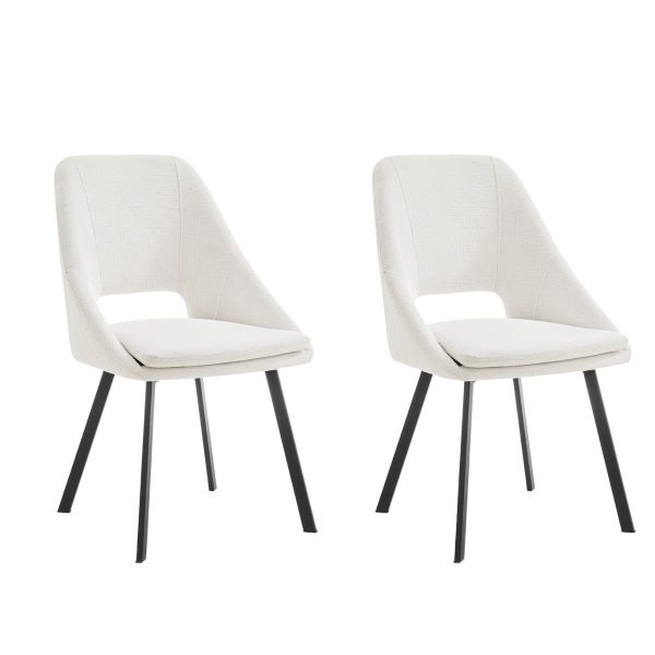 Billie Dining Chair Set of 2 Grey Velvet | Bed Sava