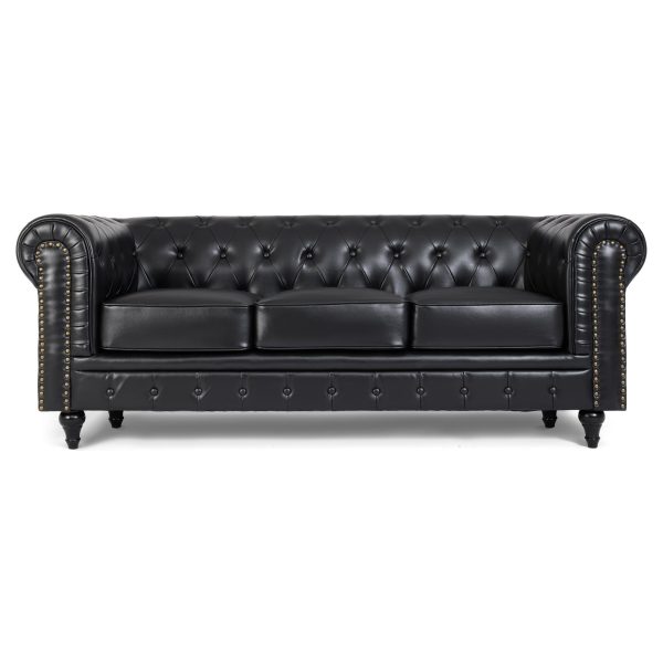 Chesterfield Bonded Leather Armchair | Bed Sava