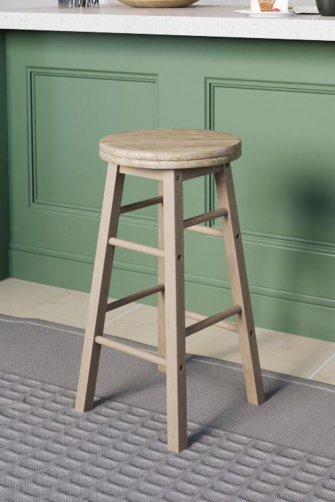 Chef Vida Wooden Revolving Bar Stool Kitchen Bar Dining Furniture