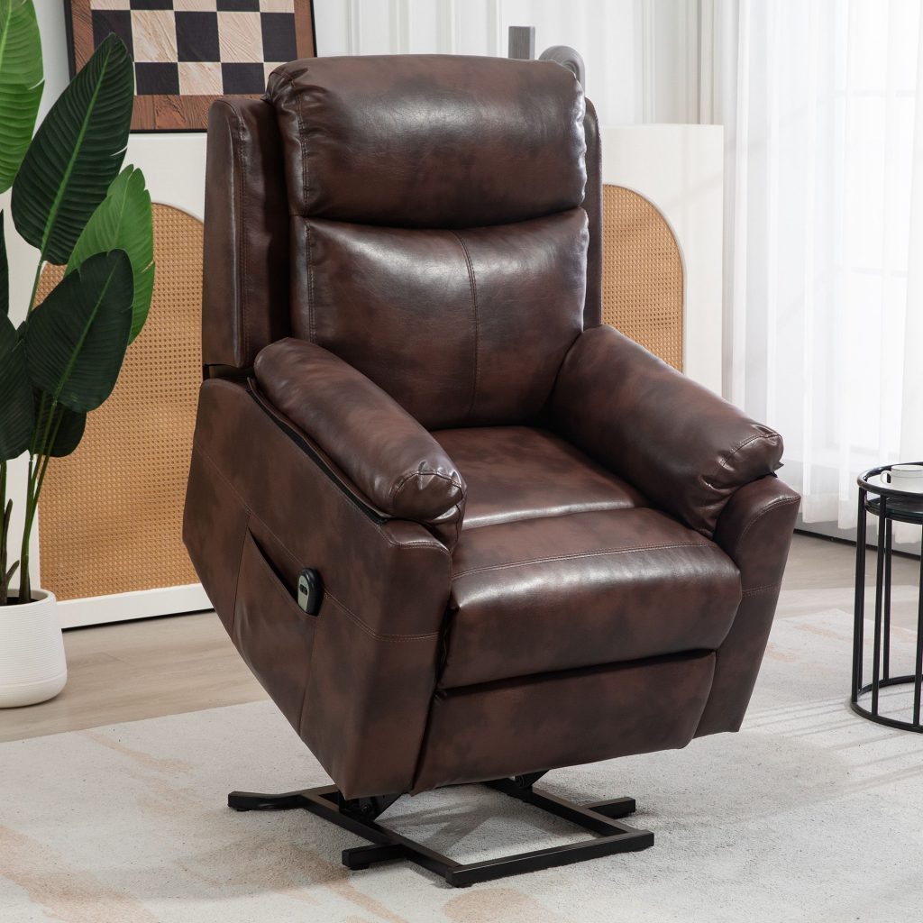 Power Lift Chair Electric Riser Recliner with Remote Control and Side Pocket