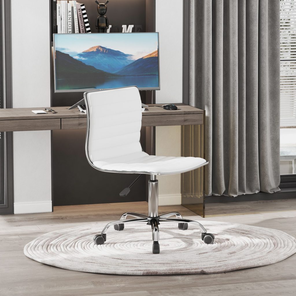 Ergonomic Executive Office Chair Computer Armless Wheels 360 Swivel
