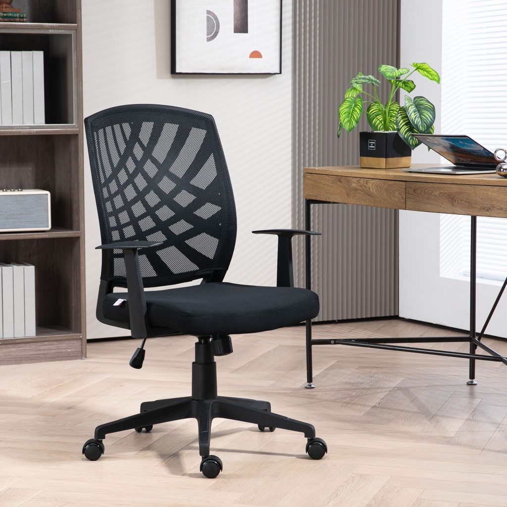 Ergonomic Mesh Office Chair with Swivel Wheels Adjustable Height