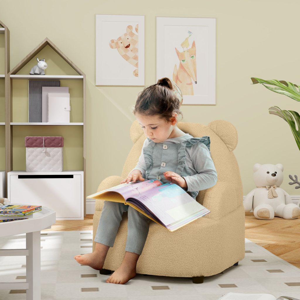 Armchair, Bear Shaped Toddler Chair for Bedroom