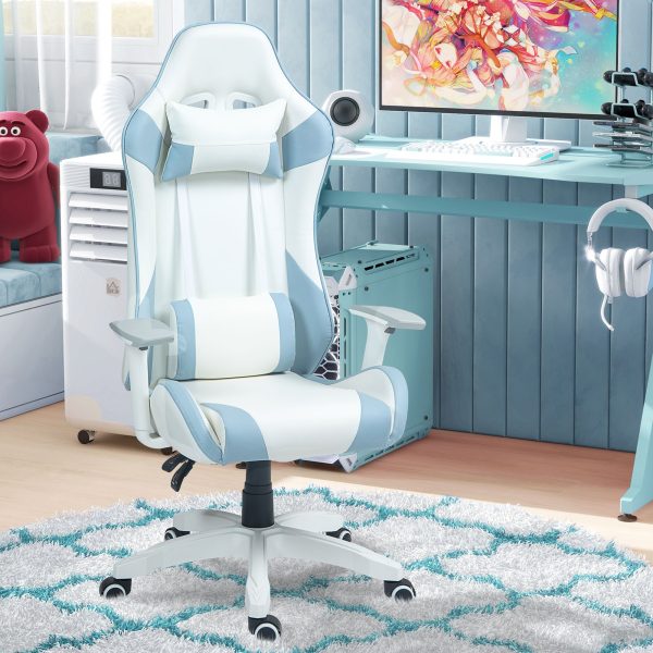 Racing Gaming Chair Reclining Gamer Chair with Headrest Lumber Support | Bed Sava