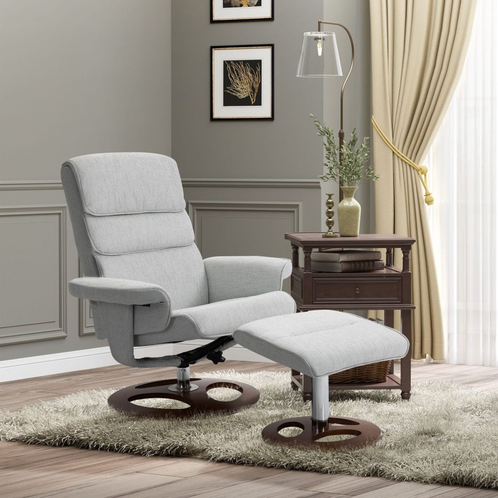 Recliner Chair Ottoman Set 360 degree Swivel Sofa Thick Padding
