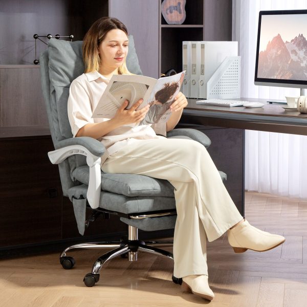 Office Chair with Adjustable Lumbar Support Computer Chair Grey | Bed Sava