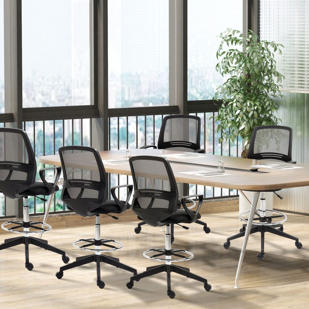 Draughtsman Chair Tall Office Chair with Adjustable Height