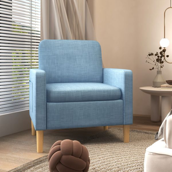 Modern Armchair Fireside Chair Upholstered Accent Chair for Living Room | Bed Sava