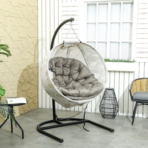 Hanging Egg Chair Outdoor Indoor Swing Chair Folding Basket Sand | Bed Sava