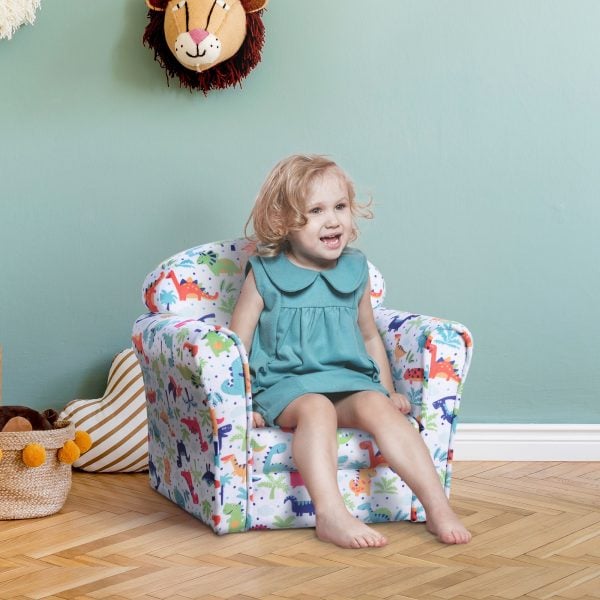 HOMCOM Children Chair Armchair Single Sofa Seat Kids Furniture 18M+ 45kg | Bed Sava