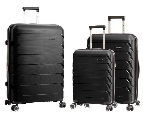 8 Wheel Hard Shell Strong Cabin Suitcase Set Luggage | Bed Sava
