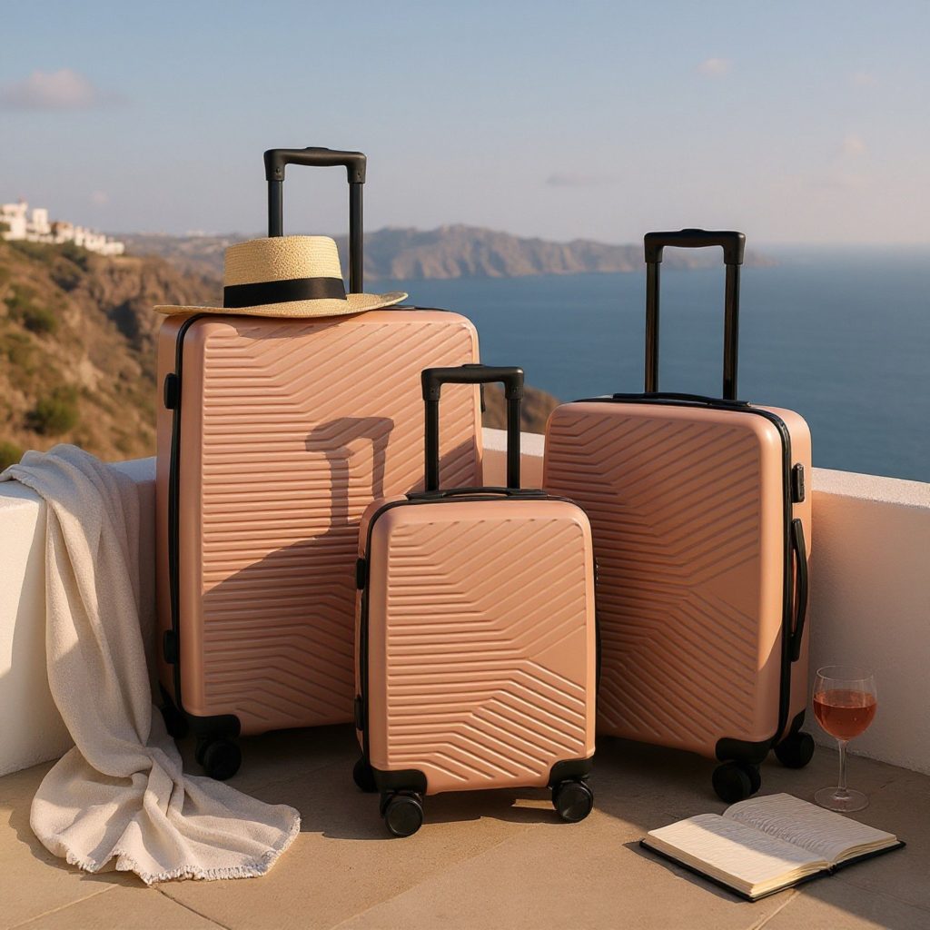 Hardshell Suitcase Robust 8 Wheel Cabin Luggage Case Bag