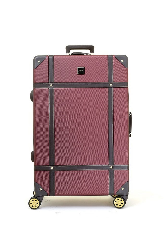Vintage - Suitcase Hard-Shell 4 Spinner Wheels Travel Bag