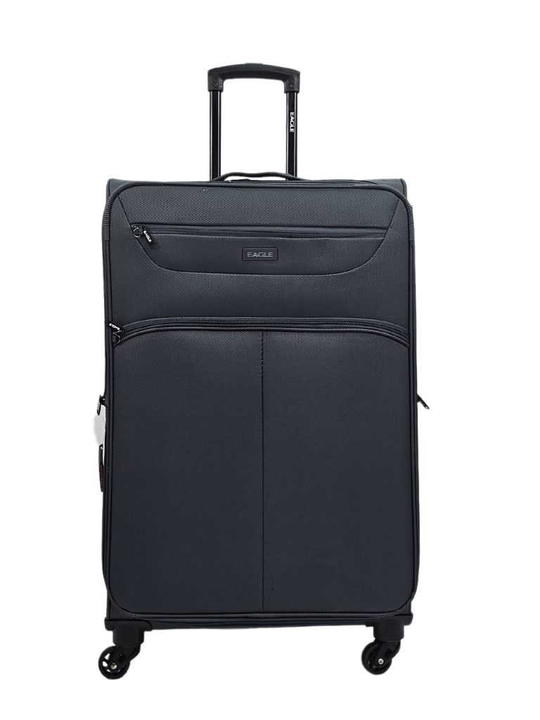 Soft Case Suitcase 4 Wheels Zipped Compartments
