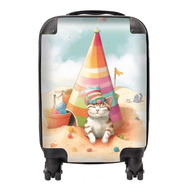 Cat On A Beach Holiday Suitcase | Bed Sava