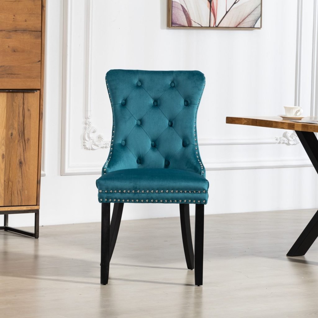 Ceres Velvet Fabric Dining Chairs  Set of 2 | Bed Sava