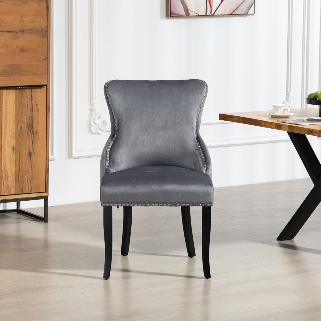 Palata Velvet Fabric Dining Chairs - Set of 2