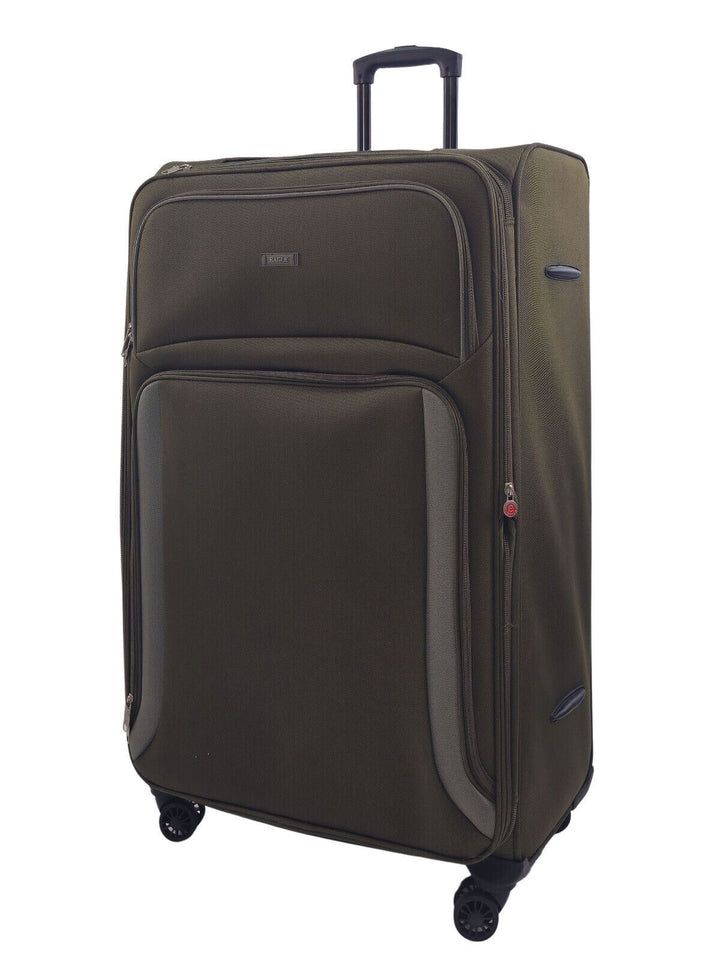 Soft Extra Large 8 Wheel Luggage Light Travel Suitcase