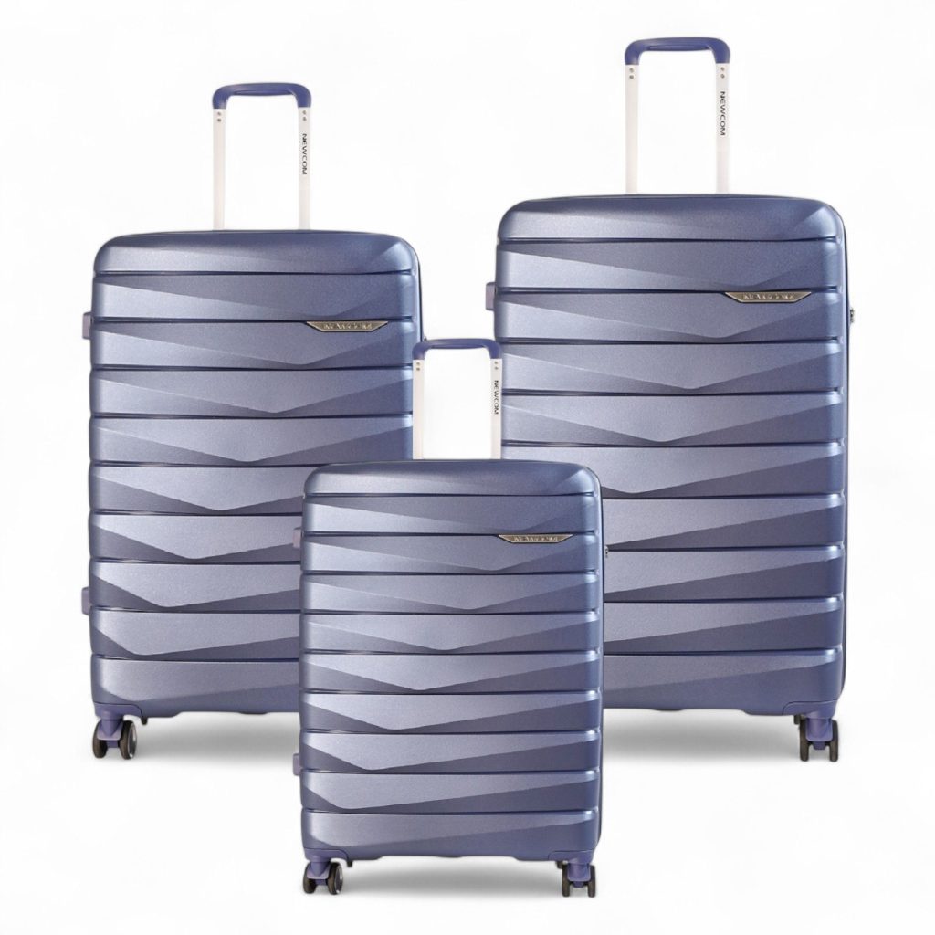 Hard Shell TSA Smoke Strong Suitcase 8 Wheel Cabin Luggage Holiday Travel Case