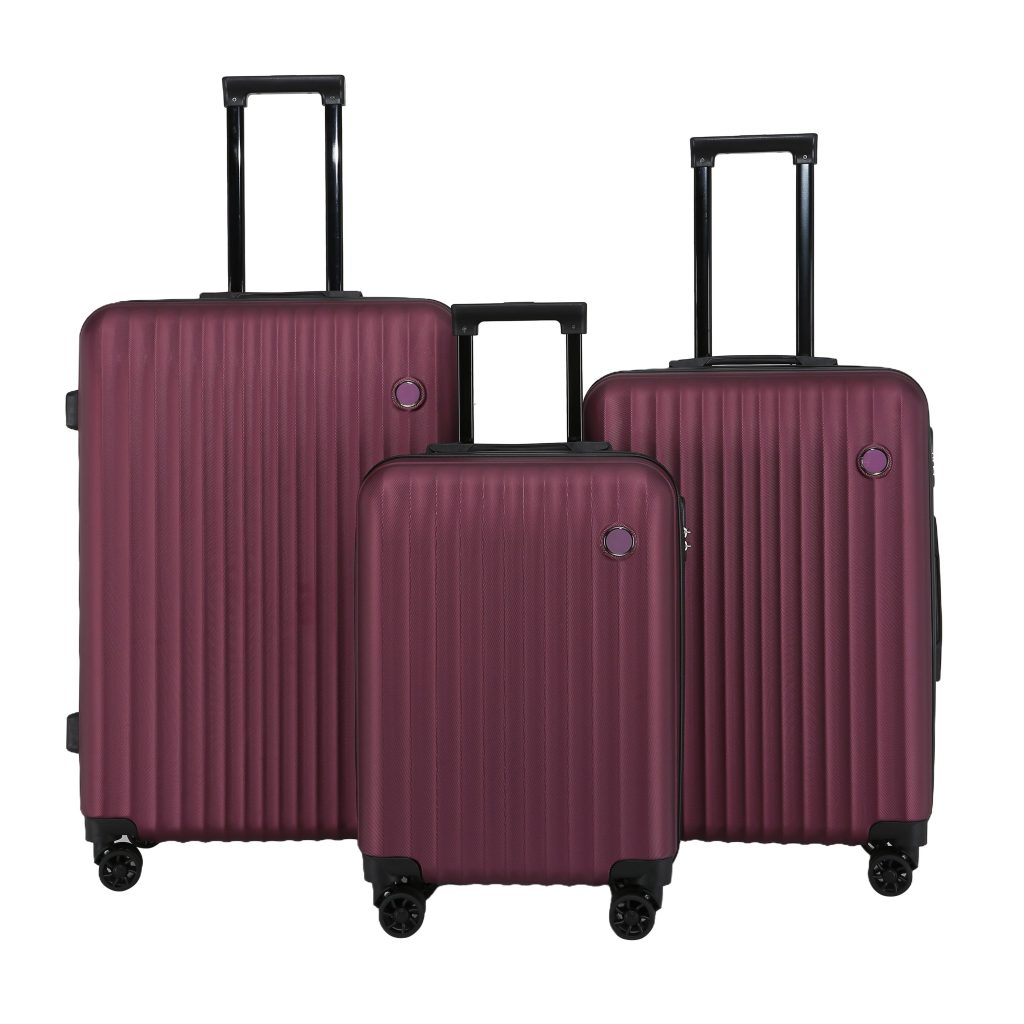 Hard Shell ABS Suitcase 8 Wheel Travel Case Holiday Bags
