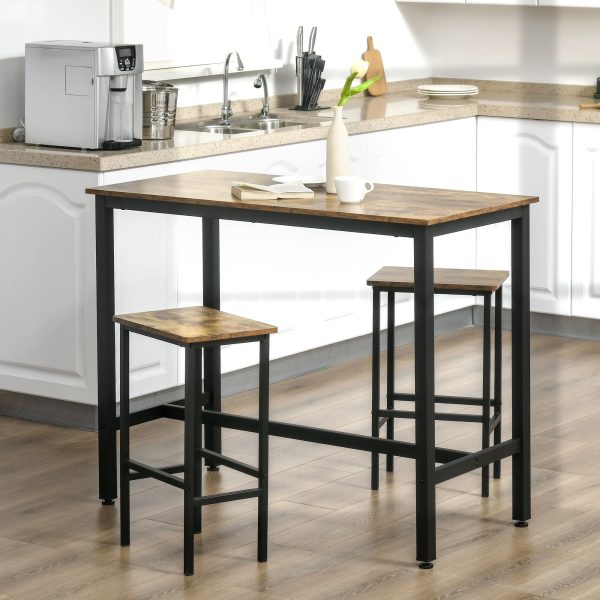 Industrial Bar Stools Set of 2 Counter Height Island Stools | Bed Sava