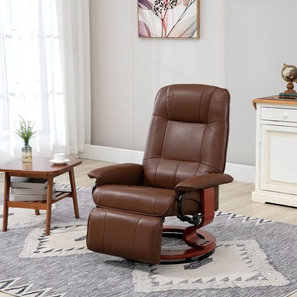 Ergonomic Recliner Sofa Chair PU Leather Armchair Lounger with Footrest | Bed Sava