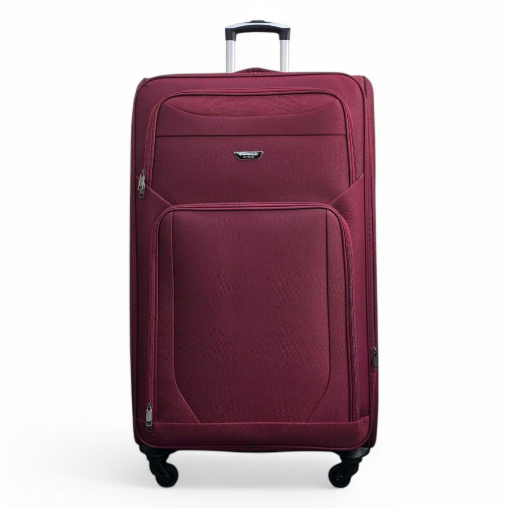 Soft Shell Lightweight Nylon Extra Large 4 Wheels Travel Suitcase