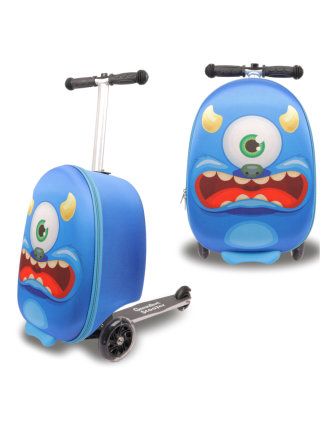 Children's Suitcase with Fold Down Scooter
