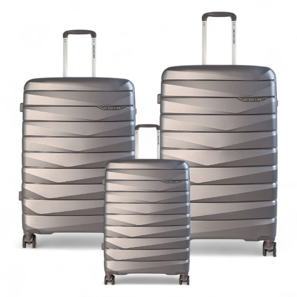 Hard Shell TSA Smoke Strong Suitcase Set 8 Wheel Cabin Luggage Holiday Travel Case
