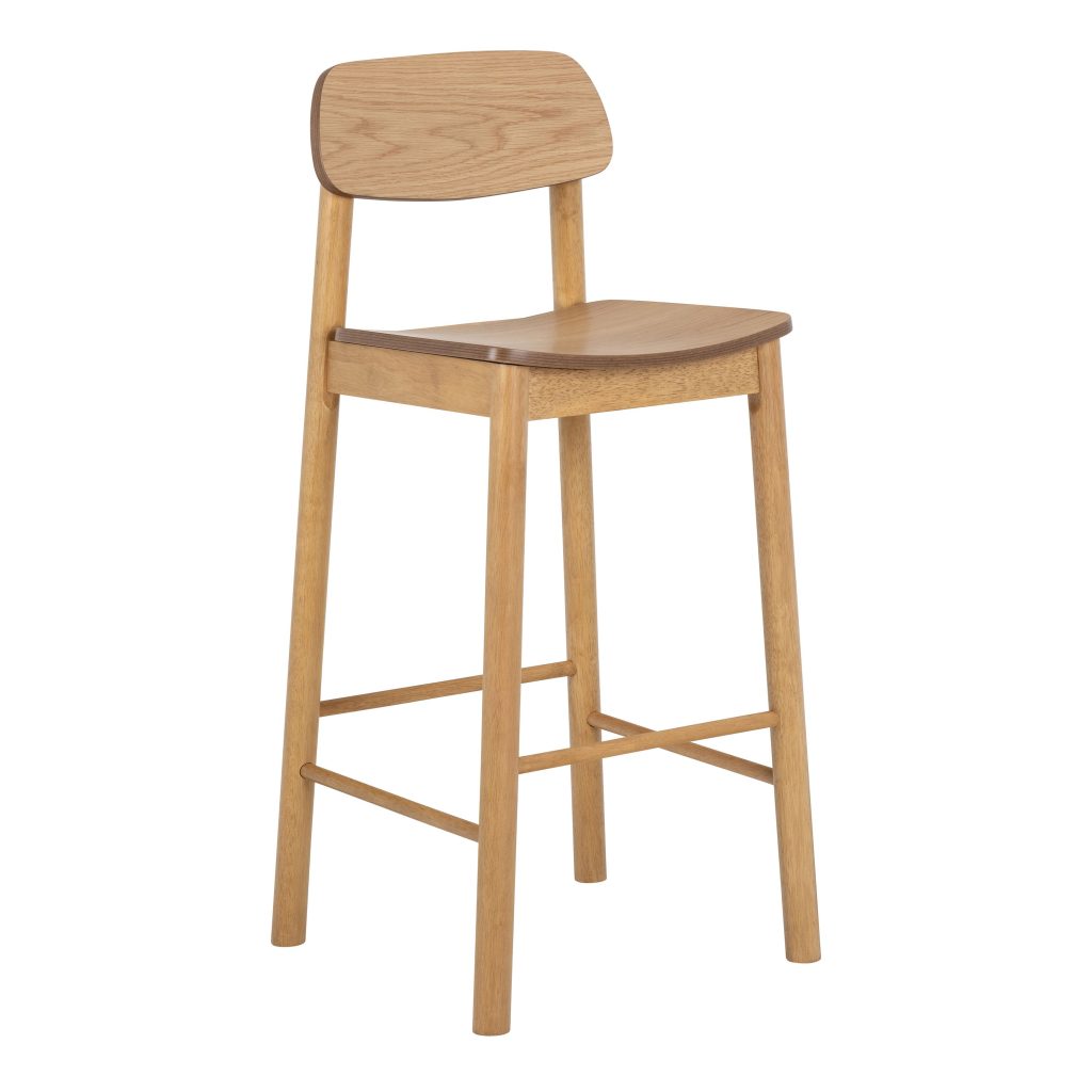Barlow Bar Stool in Matt Oak Set of 2