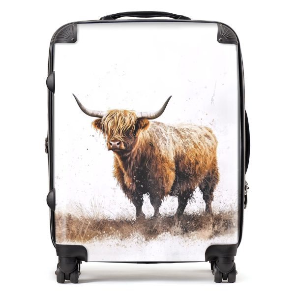 Highland Cow Watercolour Suitcase | Bed Sava