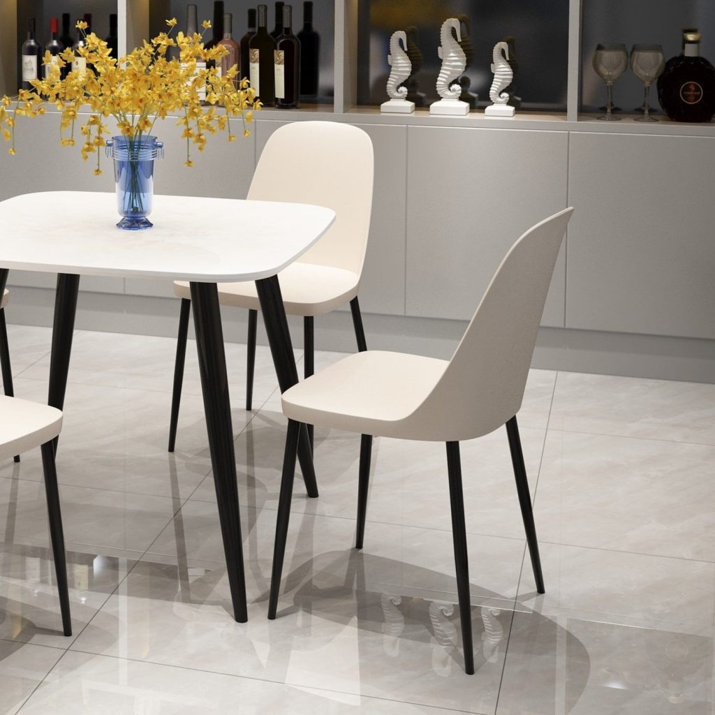 Aspen Plastic Duo Chair With Black Metal Legs (Pair)