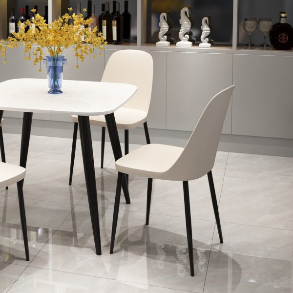 Aspen Plastic Duo Chair With Black Metal Legs Pair | Bed Sava