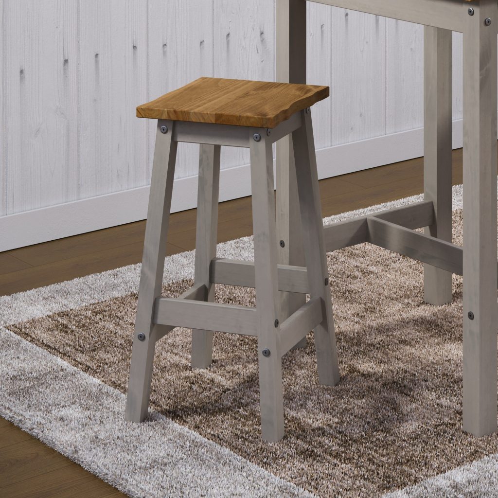 Corona Black Live Edge High Breakfast Stools (Pair)