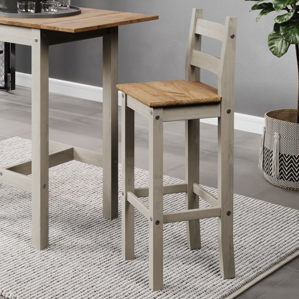 Corona Grey High Breakfast Bar Chair (Pair)