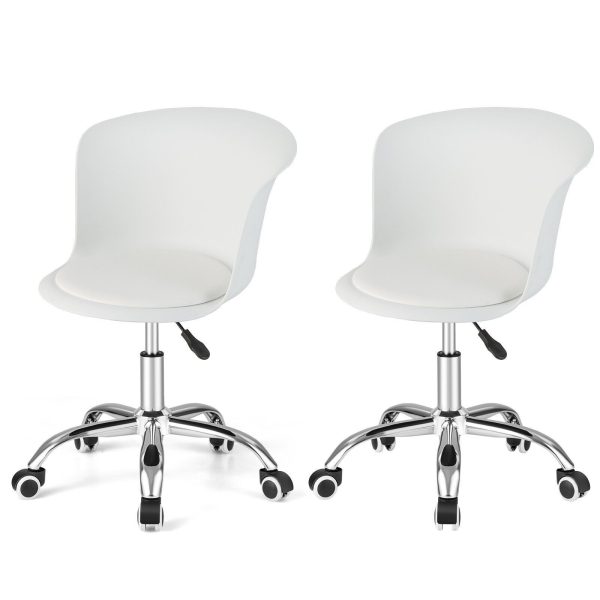 Set of 2 Office Chair Height Adjustable Swivel Task Chair Ergonomic Desk Chair | Bed Sava