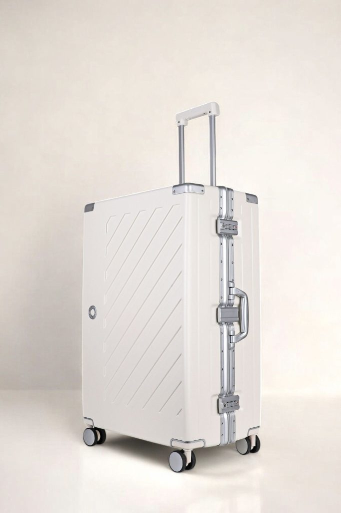 Zipperless Polycarbonate Suitcase  Hard Shell TSA Lock 4 Spinner Wheels Lavender | Bed Sava